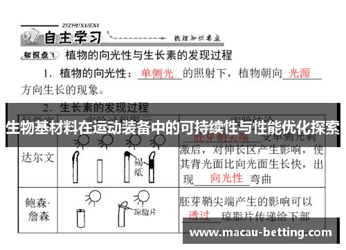 生物基材料在运动装备中的可持续性与性能优化探索
